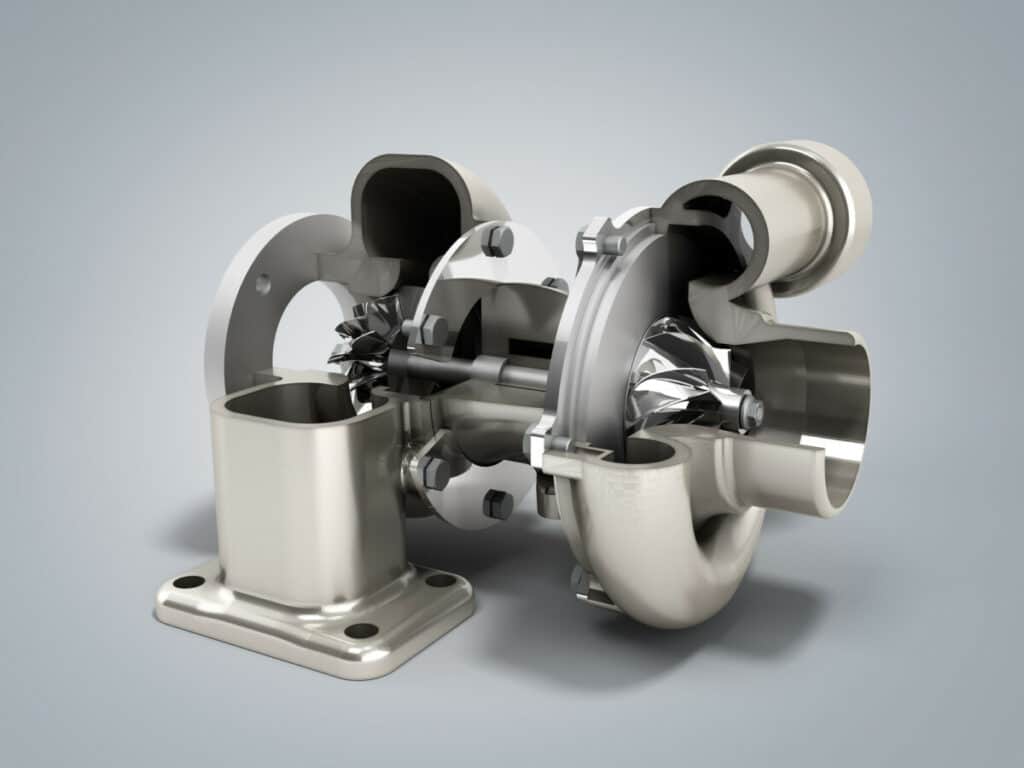 3d rendering of turbocharger